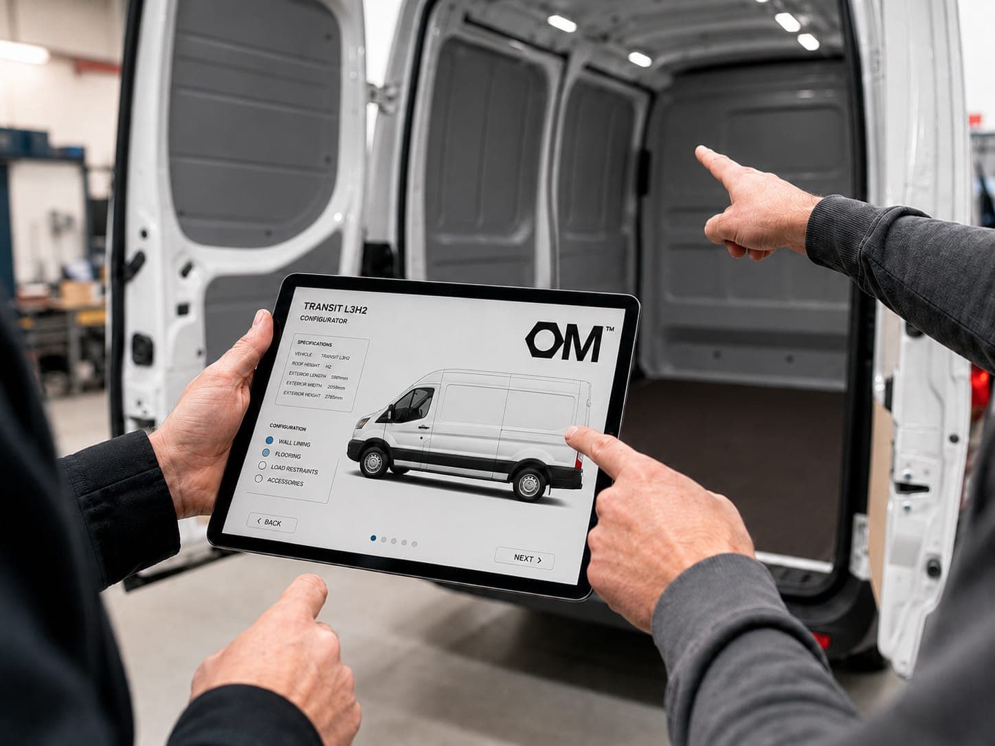 Savjetovanje uz kombi — konfigurator na tabletu
